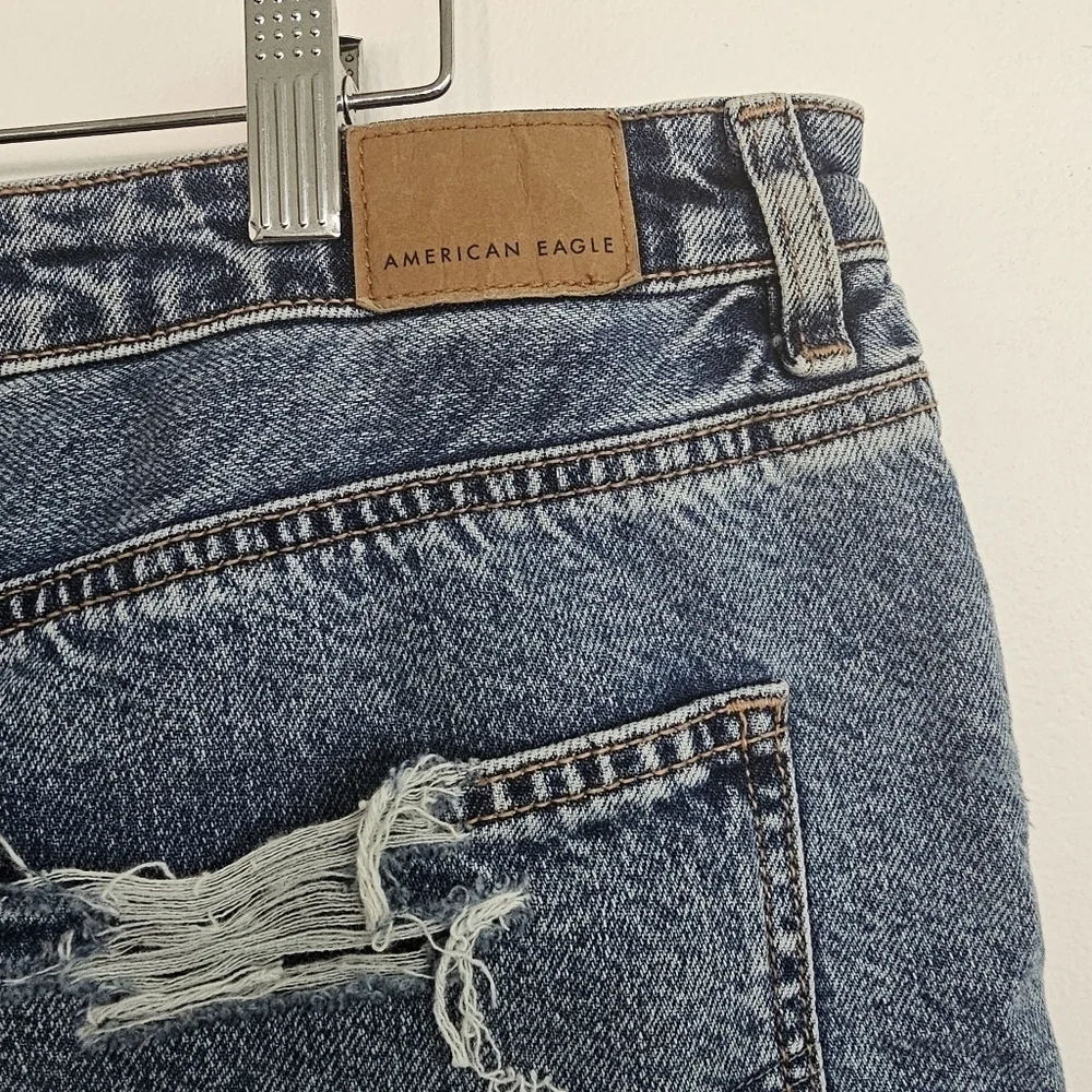 American Eagle Highest Rise Ripped Baggy Shorts